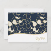 Softball Baseball Gold-reactiekaart RSVP Kaartje (Achterkant)