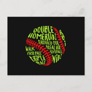 Softball Baseball Home Pitcher Catcher Ball Gift Briefkaart
