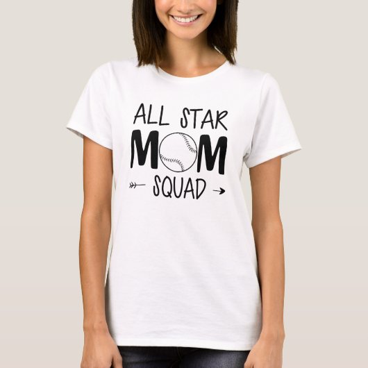 Softball Baseball Mam - All Star Mam Squad T-shirt (Voorkant)