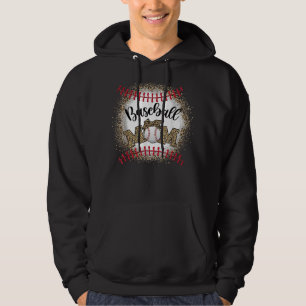 Softball Baseball Mam Leopard Moederdag Mothers Hoodie