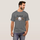 Softball Baseball Mam Leopard T-shirt Moederdag 20 (Voorkant volledig)