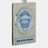 Softball Baseball Persoonlijke kerstversiering Verzilverd Banner Ornament (Rechts)