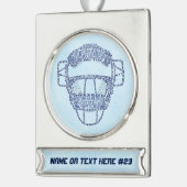 Softball Baseball Persoonlijke kerstversiering Verzilverd Banner Ornament (Links)