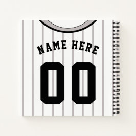 Softball Baseball Pinstripe Jersey Notitieboek
