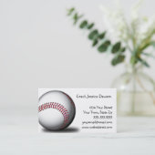 Softball Baseball-Visitekaartjes Visitekaartje (Staand voorkant)