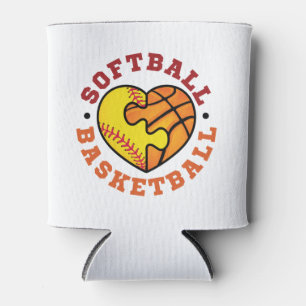 Softball Basketball Heart Blikjeskoeler