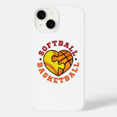 Softball Basketball Heart Case-Mate iPhone Case (Achterkant)