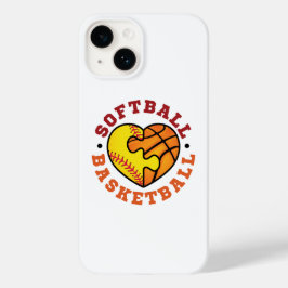 Softball Basketball Heart Case-Mate iPhone 14 Hoesje