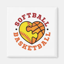 Softball Basketball Heart Magneet