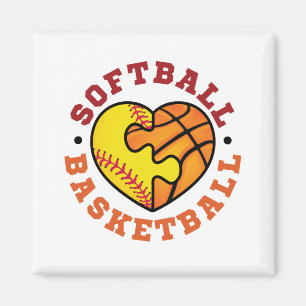 Softball Basketball Heart Magneet