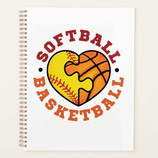 Softball Basketball Heart Planner (Voorkant)