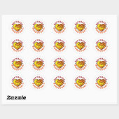 Softball Basketball Heart Ronde Sticker (Vel)
