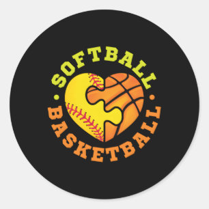 Softball Basketball Ronde Sticker