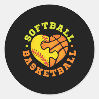 Softball Basketball Ronde Sticker