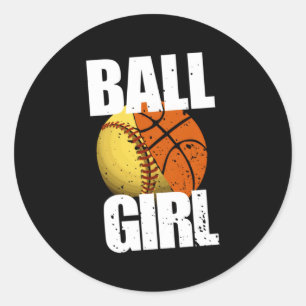 Softball Basketball Ronde Sticker