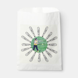 Softball Bat Photo Flower Bedankzakje