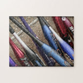 Softball Bats in Dugout Legpuzzel (Horizontaal)