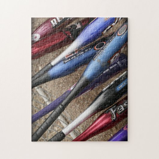 Softball Bats in Dugout Legpuzzel (Verticaal)