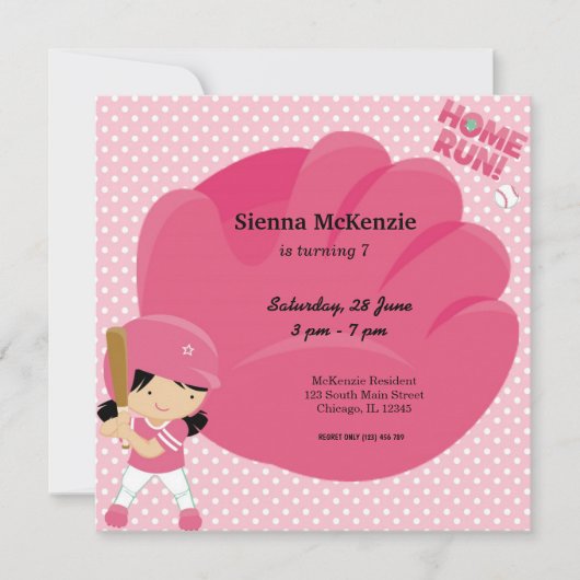 Softball Batter Kaart (Voorkant)