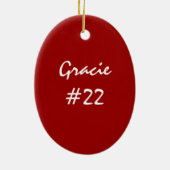 Softball Batter Ornament (Achterkant)