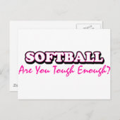 Softball- Ben je al genoeg Briefkaart (Voorkant / Achterkant)