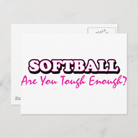 Softball- Ben je al genoeg Briefkaart (Voorkant / Achterkant)