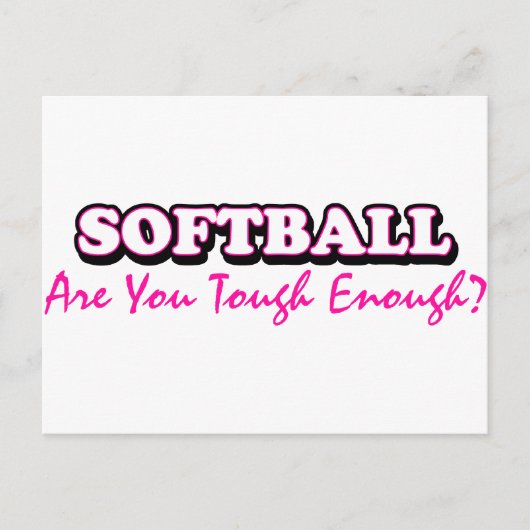 Softball- Ben je al genoeg Briefkaart (Voorkant)