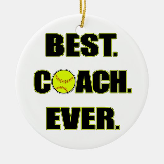 Softball-Beste coach ooit Keramisch Ornament (Voorkant)
