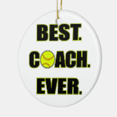 Softball-Beste coach ooit Keramisch Ornament (Links)