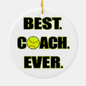 Softball-Beste coach ooit Keramisch Ornament (Achterkant)