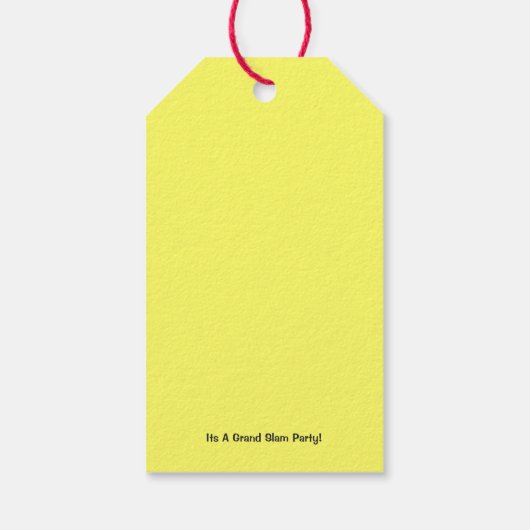 Softball Birthday Party Bedankt Cadeaulabel (Achterkant)