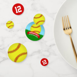 Softball Birthday Party Confetti
