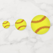 Softball Birthday Party Confetti (Achterkanten)