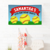 Softball Birthday Party Spandoek (Insitu)