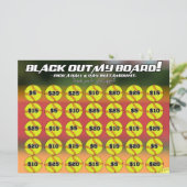Softball Blackout Board Fundraiser Kies een Softba Kaart (Staand voorkant)