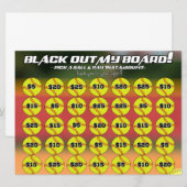 Softball Blackout Board Fundraiser Kies een Softba Kaart (Voorkant / Achterkant)