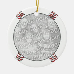 Softball Blue en White Lijst Ornament