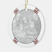 Softball Blue en White Lijst Ornament (Links)