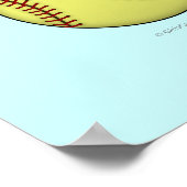 Softball-Blue Poster (Hoek)
