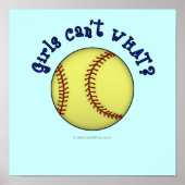 Softball-Blue Poster (Voorkant)
