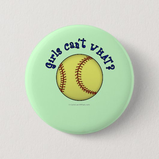 Softball-Blue Ronde Button 5,7 Cm (Voorkant)