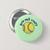 Softball-Blue Ronde Button 5,7 Cm (Voorkant /achterkant)