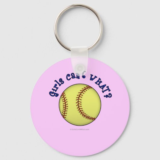 Softball-Blue Sleutelhanger (Voorkant)