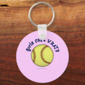 Softball-Blue Sleutelhanger (Voorkant)