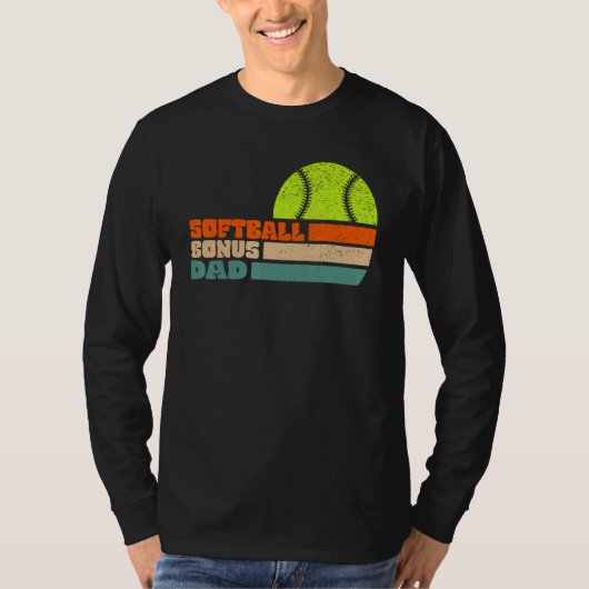 Softball Bonus Dad From Stepdaughter Stepson Son T-shirt (Voorkant)
