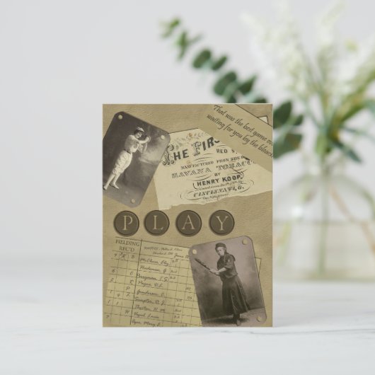  "Softball"-Briefkaart Briefkaart (Staand voorkant)