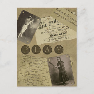  "Softball"-Briefkaart Briefkaart