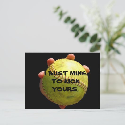 Softball-Briefkaart Briefkaart (Staand voorkant)