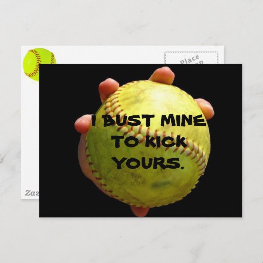 Softball-Briefkaart Briefkaart (Voorkant / Achterkant)