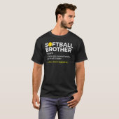 Softball Brother Definition Sister's Biggest Fan T-shirt (Voorkant volledig)